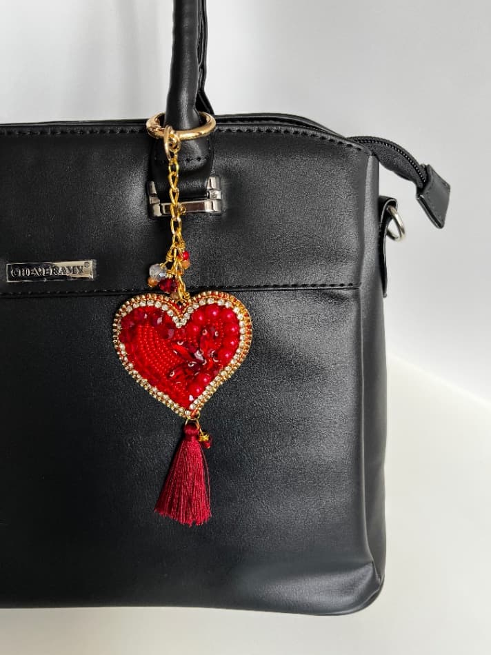Llavero con Corazón Rojo