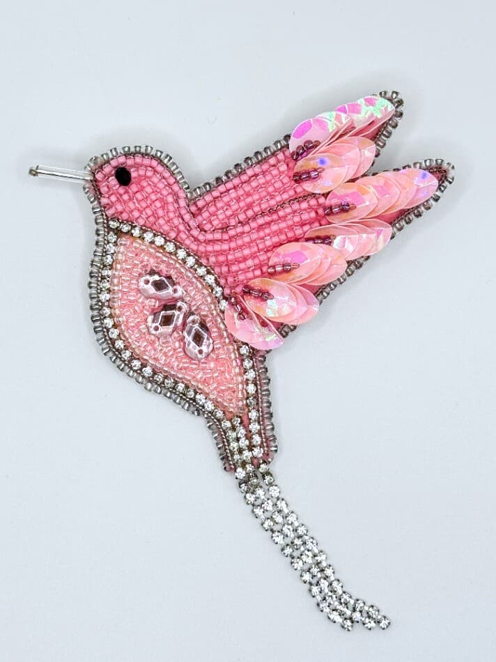 Broche Colibrí Perlas